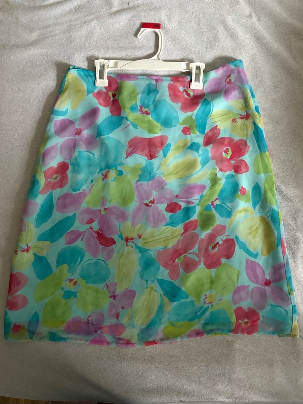 villager by Liz Clairborne Pastel Floral A-Line Skirt